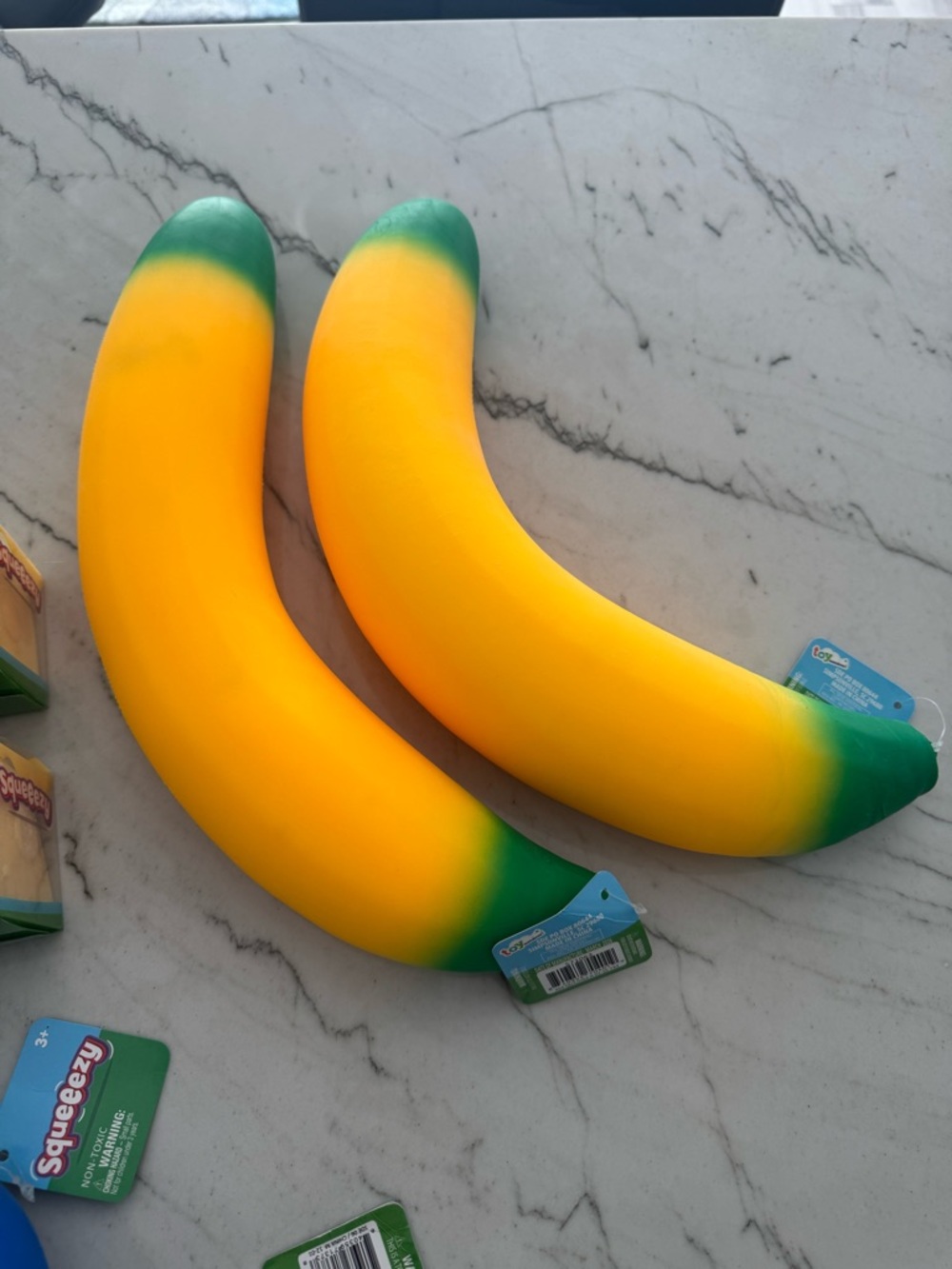 Sunny days Squeezey viral Giant Banana Soft Squishy Toy - Yellow/Green